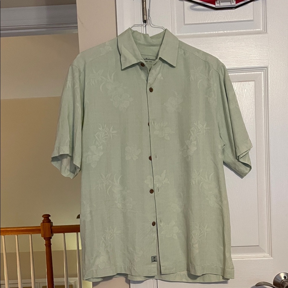 Tommy Bahama Light Green Floral Shirt